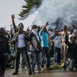Supporters of Gabonese opposition leader Jean Ping face demonstrate in Libreville in August 2016 after Ali Bongo was declared the winner of presidential elections