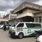 An ambulance parked outside the entrance to Shalom Hospital Athi River