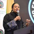Education CS Amina Mohamed speaking durign a past HELB breakfast (Daily Nation)