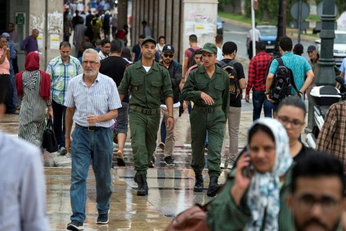 Moroccan soldiers in the capital Rabat