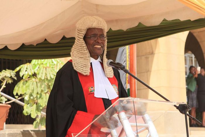 Chief Justice David Maraga during a past event at the Supreme Court (Twitter)