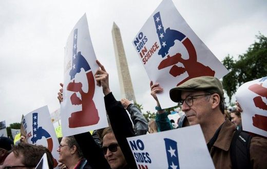 Gloomy weather in the US capital didn't dampen the mood at the march in Washington, which featured speeches, music and teach-ins