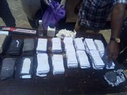 Part of the fake currency and materials used in the process that police recovered in Shanzu