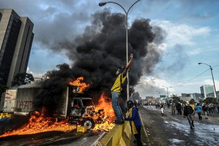 Anti-government protesters are seeking the removal of Venezuelan President Nicolas Maduro, whom they blame for the oil-rich country's dire economic woes including shortages of food, medicine and other basics
