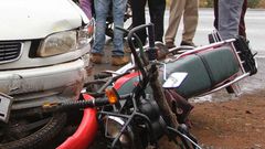Scene during a past road accident