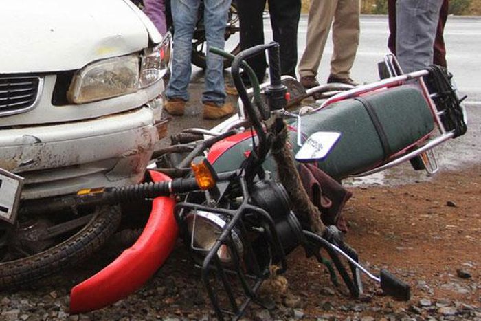 Scene during a past road accident