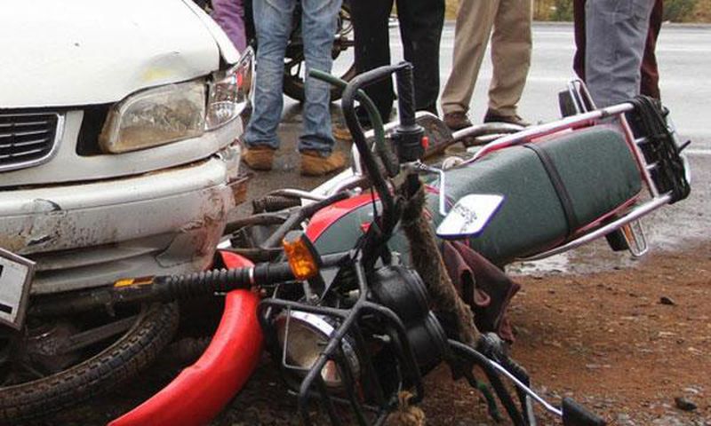 Scene during a past road accident