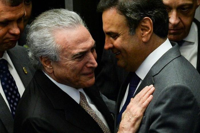 Brazil's President Michel Temer (left) faces a crisis after secret tapes appear to show him discussing a bribe to a jailed colleague