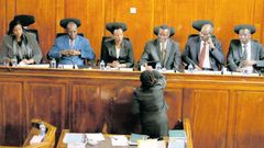 Supreme Court judges David Maraga, Mohammed Ibrahim, Jackton Ojwang, Smokin Wanjala and Njoki Ndung’u during a past hearing