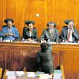 Supreme Court judges David Maraga, Mohammed Ibrahim, Jackton Ojwang, Smokin Wanjala and Njoki Ndung’u during a past hearing