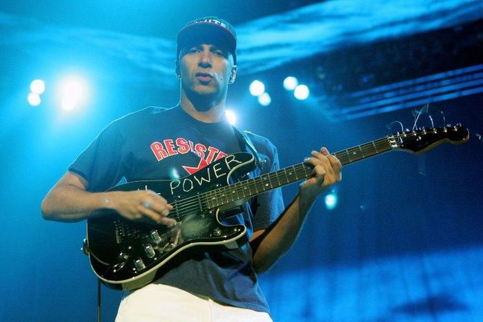 Tom Morello, pictured performing in 2005, will reunite with Audioslave bandmates to perform at the "Anti-Inaugural Ball"