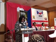Mama Ida Odinga speaks during the Embrace pre-convention held on Tuesday (Twitter)