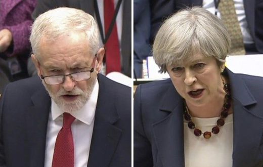 Theresa May and Jeremy Corbyn clashed over Brexit and the economy in their final Commons clash before Britain's June 8 election