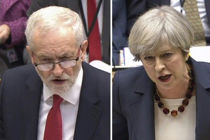 Theresa May and Jeremy Corbyn clashed over Brexit and the economy in their final Commons clash before Britain's June 8 election