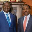 CORD leader Raila Odinga (left) and Wiper Party leader Kalonzo Musyoka (right)