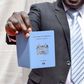 A man showing his Kenyan passport