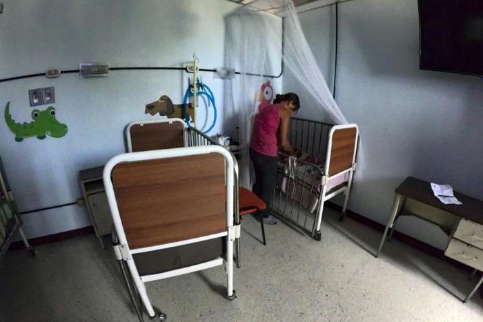 The situation in Venezuelan state hospitals is dire, with wards like this one for malnourished children in the town of Maracay lacking essential medicine and equipment