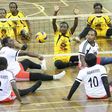 Players participating in the Kenya Sitting Volleyball