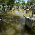A graveyard is submerged after floods hit Catacaos, a community close to the northern Peruvian city of Piura, on April, 5, 2017