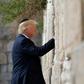 US President Donald Trump visits the Western Wall, the holiest site where Jews can pray, in Jerusalem’s Old City on May 22, 2017