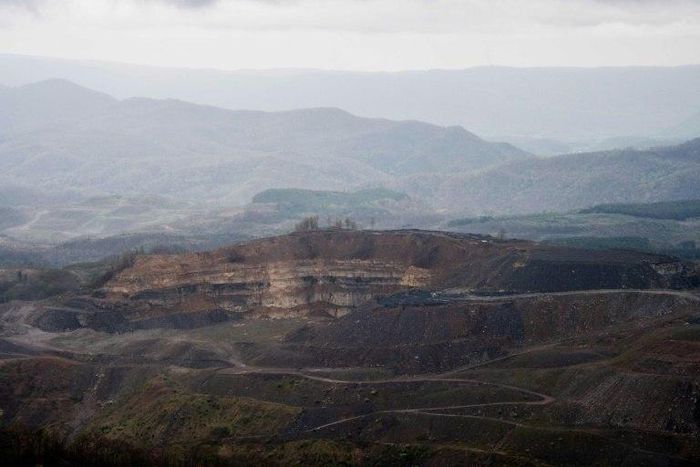 Big businesses say they want to help the transition to clean energy. Pictured here is an unused coal mine in Black Mountain, Virginia.