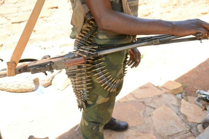 The fighting in the central market town of Kaga Bandoro began when a member of the mainly Muslim ex-Seleka militia was killed