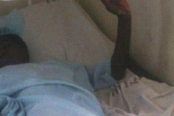 The injured Reginalda has had her legs amputated