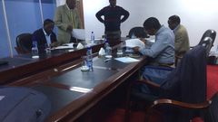 Photo of NASA leaders during a late night meeting in March 2017 shared by Economist David Ndii