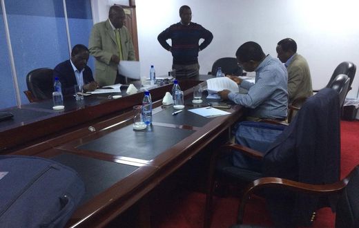 Photo of NASA leaders during a late night meeting in March 2017 shared by Economist David Ndii