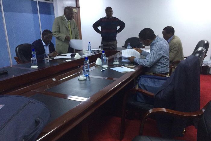 Photo of NASA leaders during a late night meeting in March 2017 shared by Economist David Ndii