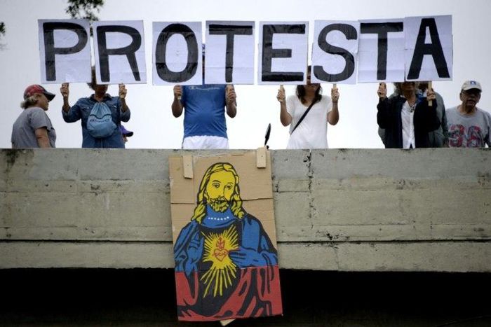 A rally against the government of President Nicolas Maduro, in Caracas, on May 15, 2017