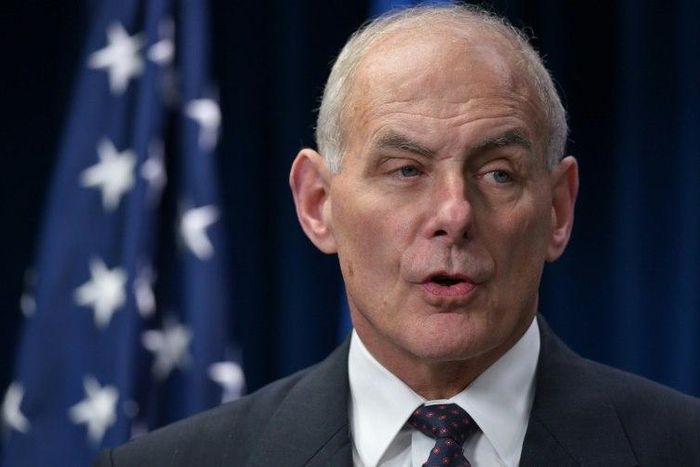 US Homeland Security chief John Kelly said entries by "inadmissible persons" were down 40 percent showing "comprehensive immigration enforcement can make an impact"