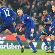 Manchester United's striker Wayne Rooney (C) celebrates scoring his 250th goal to make him the club's all-time record goal scorerer in the English Premier League football match between Stoke City and Manchester United on January 21, 2017
