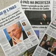 A view of the front pages of the main Brazilian newspapers, reporting on a scandal implicating Brazilian President Michel Temer and Senator Aecio Neves, in Sao Paulo, Brazil on May 18, 2017