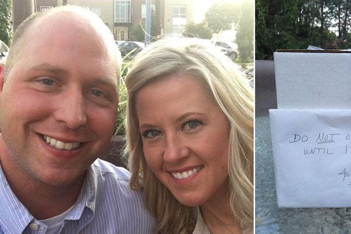 This couple wait 9 years to open wedding gift