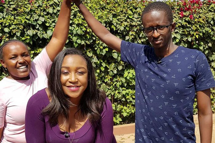 Njugush, his wife Wakavinye and Betty Kyallo