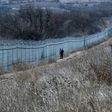 Bulgarian border police patrol the Bulgaria-Turkey border near the town of Lesovo on February 21, 2017