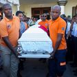 The coffin of Dominican journalist Leonidas Martinez is carried during his funeral in San Pedro de Macoris, Dominican Republic on February 15, 2017, the day after he was shot dead alongside broadcaster Luis Manuel Medina