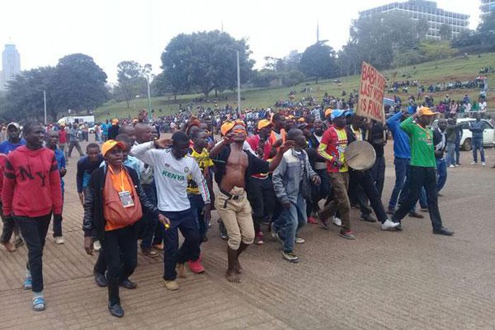 Protestors at Uhuru Park
