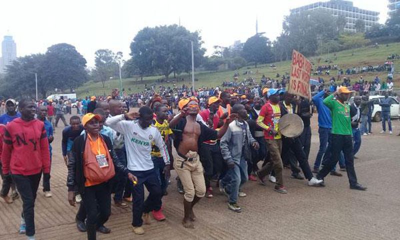 Protestors at Uhuru Park