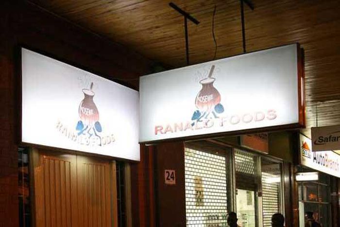 The K'osewe Ranalo Foods restaurant on Kimathi Street, Nairobi. The owner was shot in Nairobi on December 1, 2016.