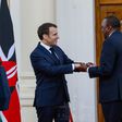 French President Emmanuel Macron and President Uhuru Kenyatta at State House (PSCU)