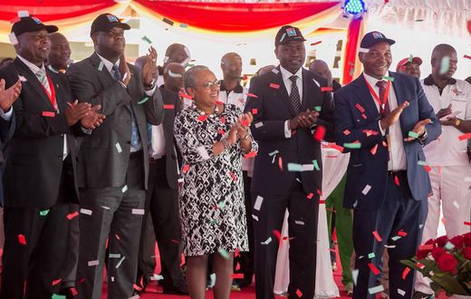 The First Lady Margaret Kenyatta (centre) during the launched of the World youth Championships at Kasarani, Nairobi.