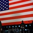 Music superstars such as Bruce Springsteen, Lady Gaga, Jon Bon Jovi and Beyonce (L) and Jay Z (R) are standing behind Democratic presidential nominee Hillary Clinton (C) in the final days of the US campaign
