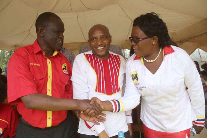 File Image of Meru Woman Rep Kawira Mwangaza at a campaign rally in 2017