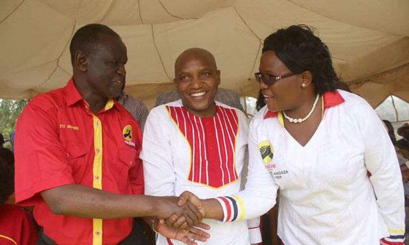 File Image of Meru Woman Rep Kawira Mwangaza at a campaign rally in 2017