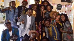 Friends at sauti sol's Polycarp's birthday party