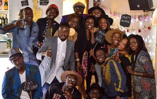 Friends at sauti sol's Polycarp's birthday party