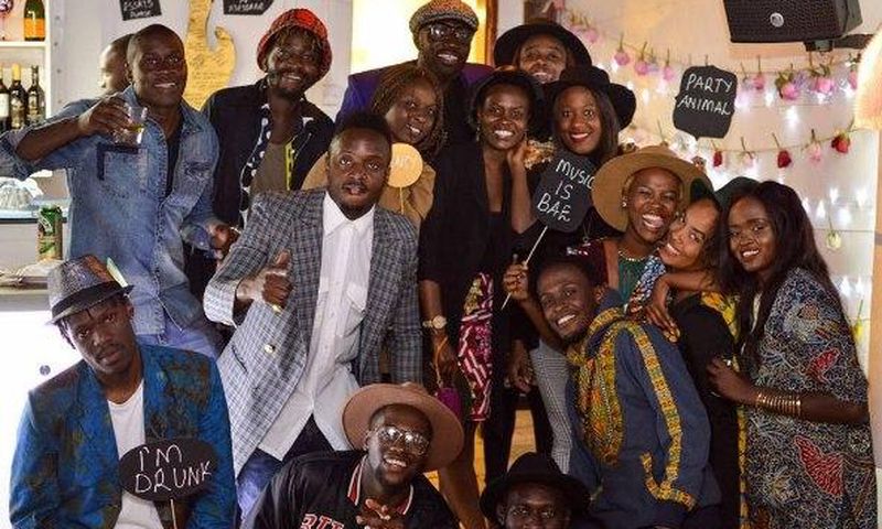 Friends at sauti sol's Polycarp's birthday party