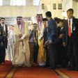 Saudi Arabia's King Salman bin Abdul Aziz (C) is making the first visit by a Saudi monarch to Indonesia in almost 50 years as part of a tour of Asia